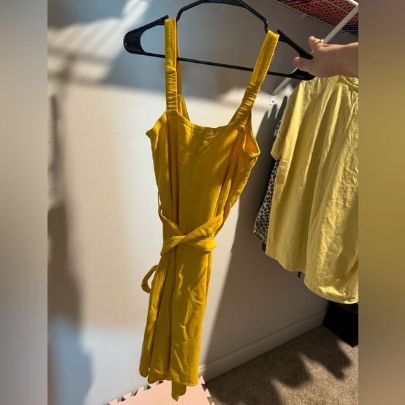Universal Threads Yellow Wrap Dress - Picture 3 of 4